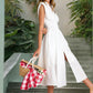 💃Hot Sale 50%⏰Women's Elegant V-Neck Split Maxi Dress👗