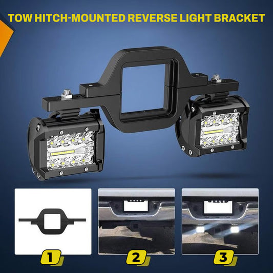 Tow Hitch-Mounted Reverse Light Bracket