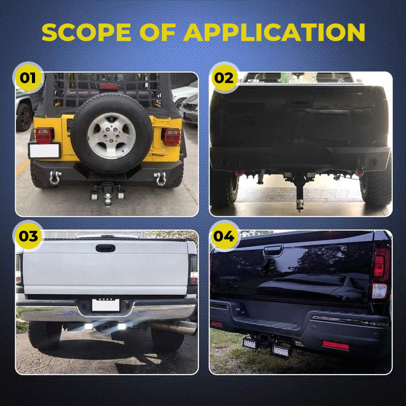 Tow Hitch-Mounted Reverse Light Bracket