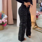 ⏳Time-limited Special⏰Women's Rhinestone Wide-Leg Pants with Pockets