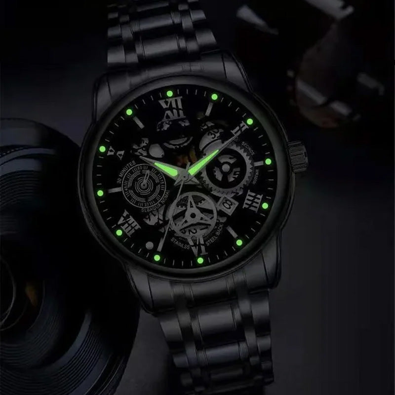 🎄Christmas Sale 70% OFF🔥Men's Waterproof Roman Skeleton Automatic Mechanical Watch
