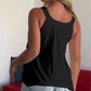 Women's Solid Loose-Fit U-Neck Ruffled Strap Camisole