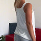 Women's Solid Loose-Fit U-Neck Ruffled Strap Camisole