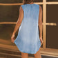 Casual Loose Sleeveless Denim Mini Dress