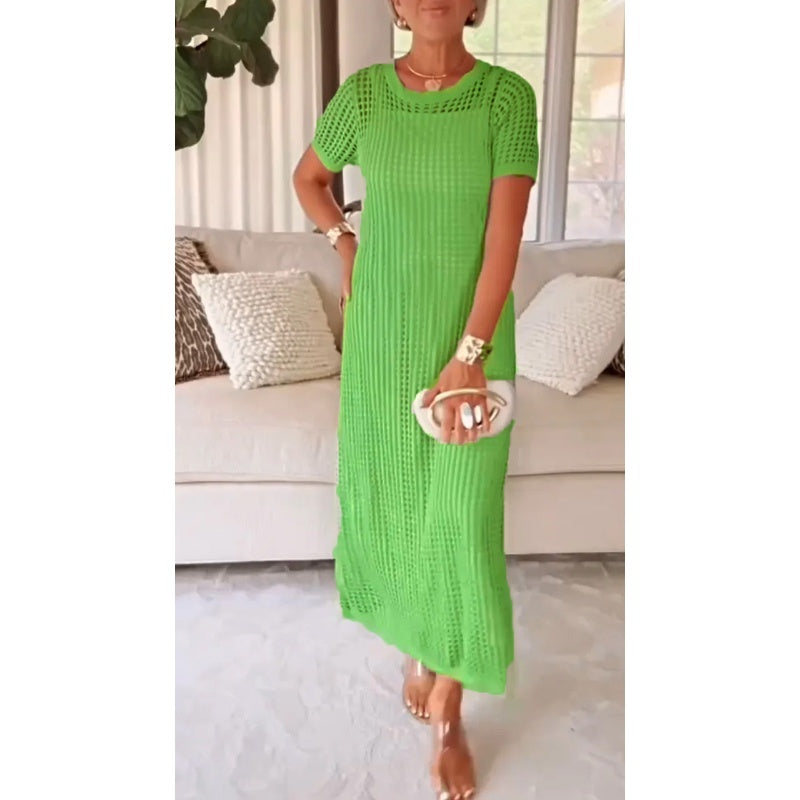 👗Women's Casual Hollow - Out Maxi Dress Set | Boho Vibes✨