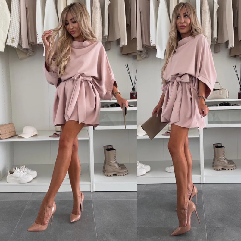 Women's Fashionable Loose Dolman Sleeve Dress