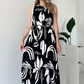 ⏰Last Day Sale 49% Off💃Women’s Sleeveless Black and White Maxi Dress