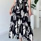 ⏰Last Day Sale 49% Off💃Women’s Sleeveless Black and White Maxi Dress