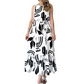 ⏰Last Day Sale 49% Off💃Women’s Sleeveless Black and White Maxi Dress