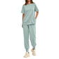 🌸New Arrival 50%OFF💖 Women’s Casual Loose Fit Two-Piece T-Shirt & Pants Tracksuit Set