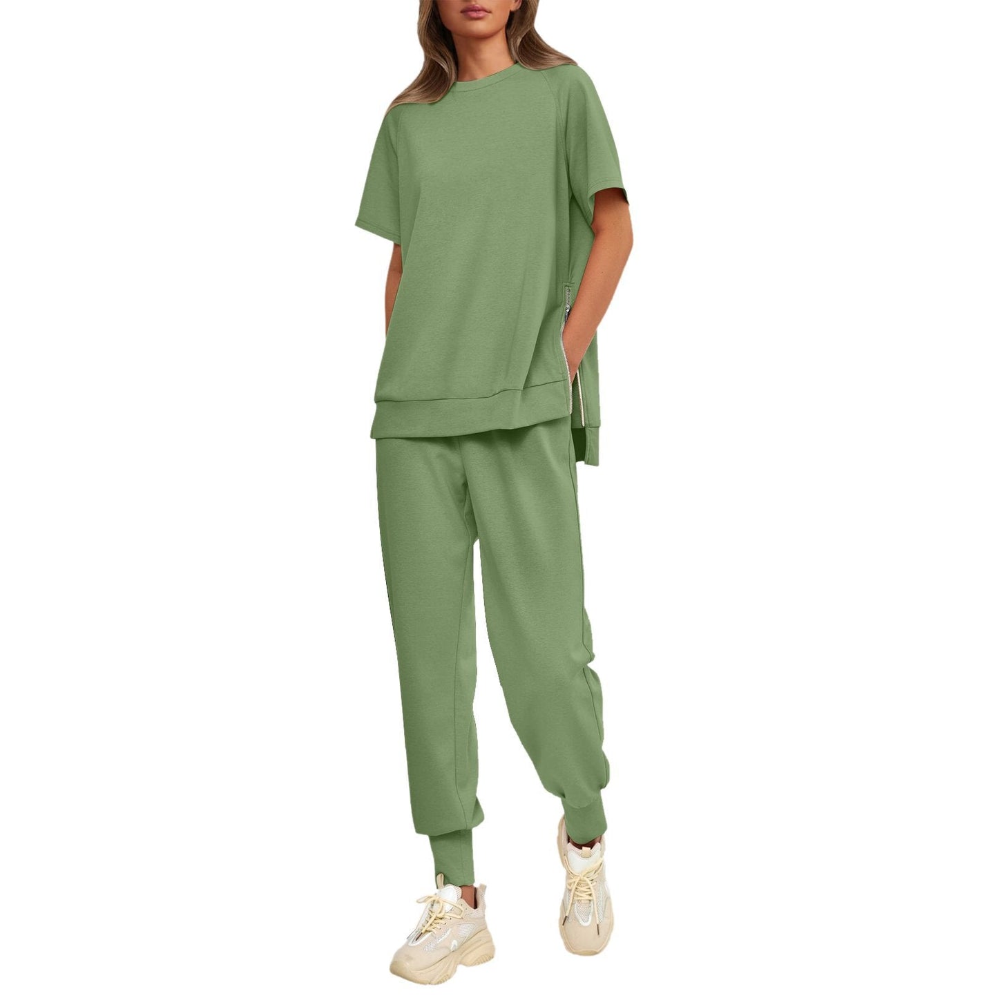 🌸New Arrival 50%OFF💖 Women’s Casual Loose Fit Two-Piece T-Shirt & Pants Tracksuit Set