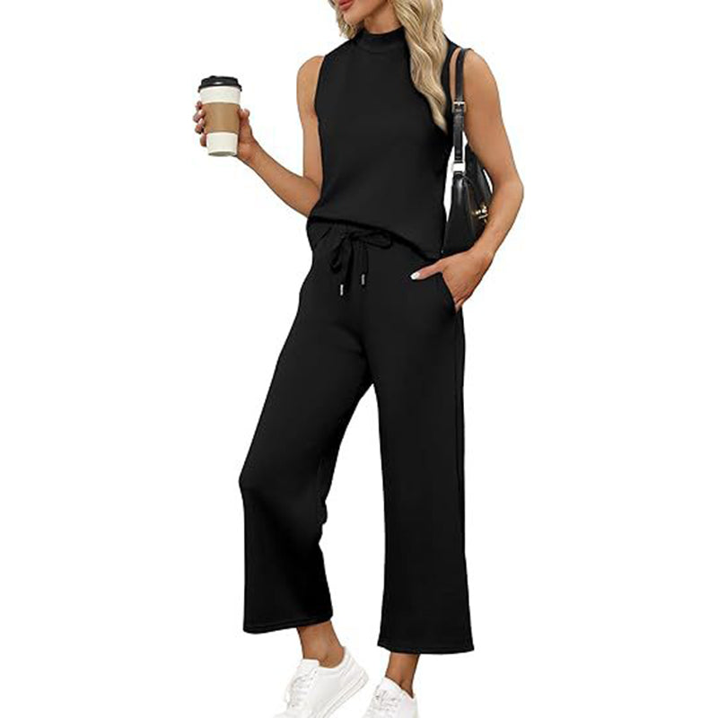 🌸New Arrival 50%OFF💖 Women's Casual Sleeveless Top ＆ Wide-Leg Pants 2-Piece Sets