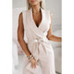 ⏳Time-limited Special⏰Women's Sleeveless V-Neck Solid Jumpsuit