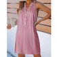 Women’s Striped V-Neck Sleeveless Short Dress
