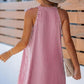 Women’s Striped V-Neck Sleeveless Short Dress