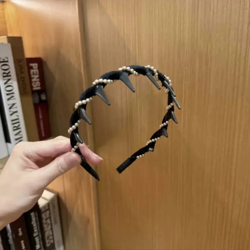 🔥2025 Hot Sale🔥Vintage High Cranium Artificial Pearl Hairband