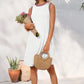 Women's Casual Sleeveless Crew Neck Midi Dress