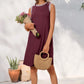 Women's Casual Sleeveless Crew Neck Midi Dress