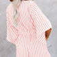 Women's Striped V-Neck Jumpsuit Shorts