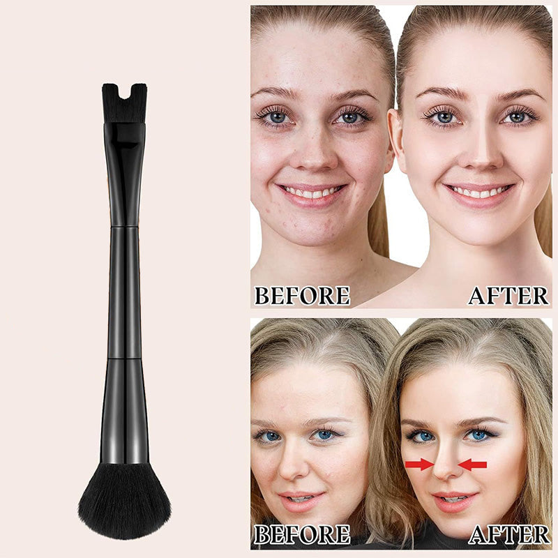 2-in-1 U-Shape Nose Contour & Setting Brush