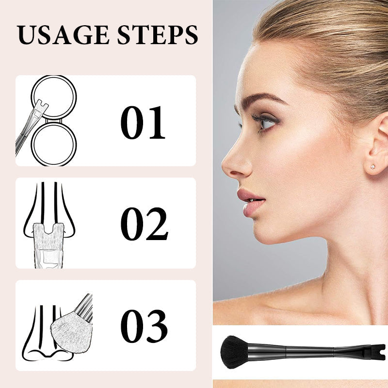 2-in-1 U-Shape Nose Contour & Setting Brush