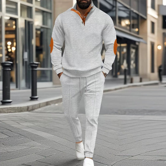 🎁 Hot Sale 50% OFF 🔥Men's Knit Half-Zip Casual Sweatshirt & Pants Set