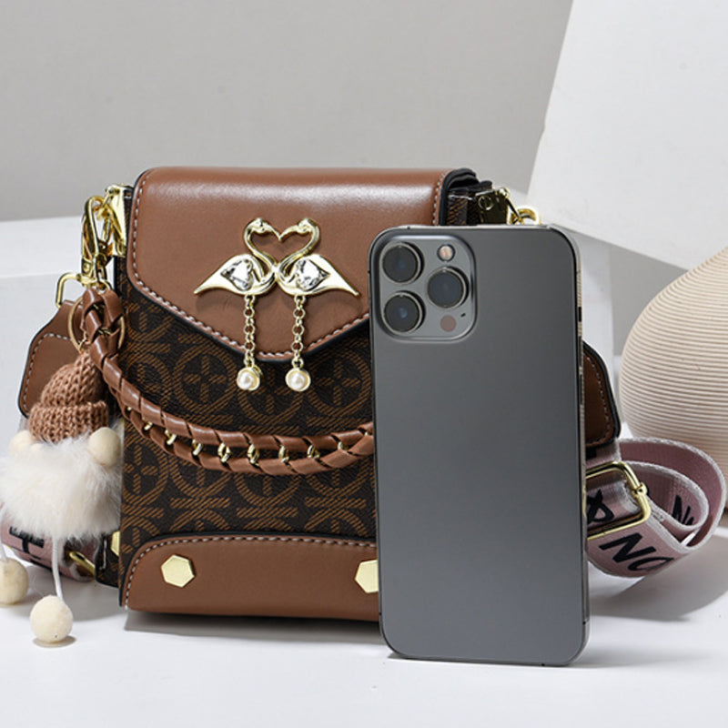 Women's Mini Double-Strap PU Shoulder Bag