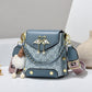 Women's Mini Double-Strap PU Shoulder Bag