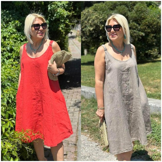 Women’s Casual Round Neckline Sleeveless Dress