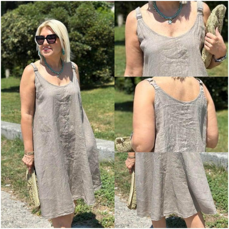 Women’s Casual Round Neckline Sleeveless Dress