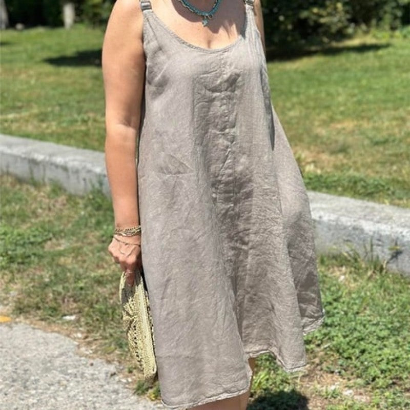 Women’s Casual Round Neckline Sleeveless Dress