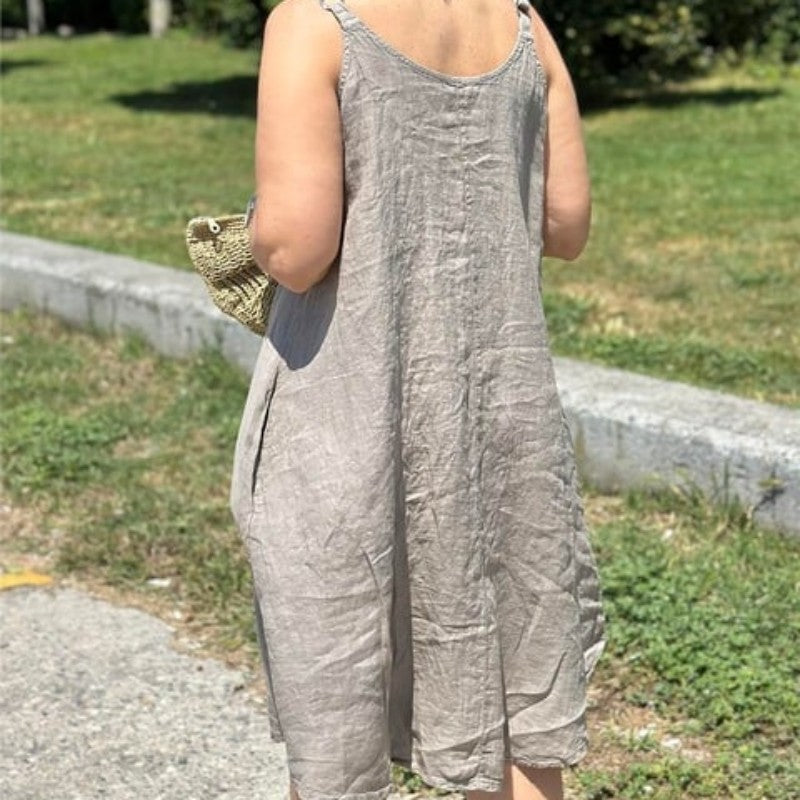 Women’s Casual Round Neckline Sleeveless Dress