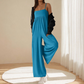 Beach Casual Strappy Backless Wide-Leg Jumpsuit