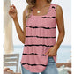 Women's Summer Sleeveless Square Neck Printed Camisole Top