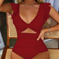 🎁LAST DAY SALE - 49% OFF👗Sexy ruffled one-piece swimsuit