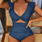 🎁LAST DAY SALE - 49% OFF👗Sexy ruffled one-piece swimsuit