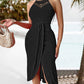 🧘 Chubby / right-angled shoulders are suitable! Halterneck irregular skirt