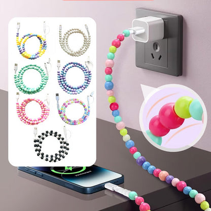 🔥HOT SALE🔥2-In-1 USB To Type-C ＆ Lightning Beaded Charger Cord