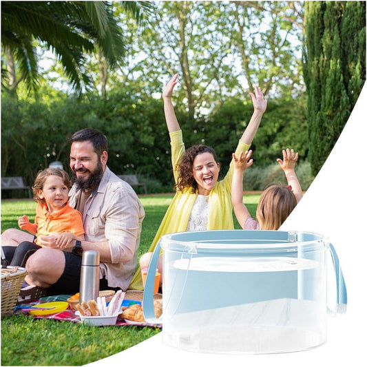 Outdoor Transparent Foldable Wash Tub with Handle