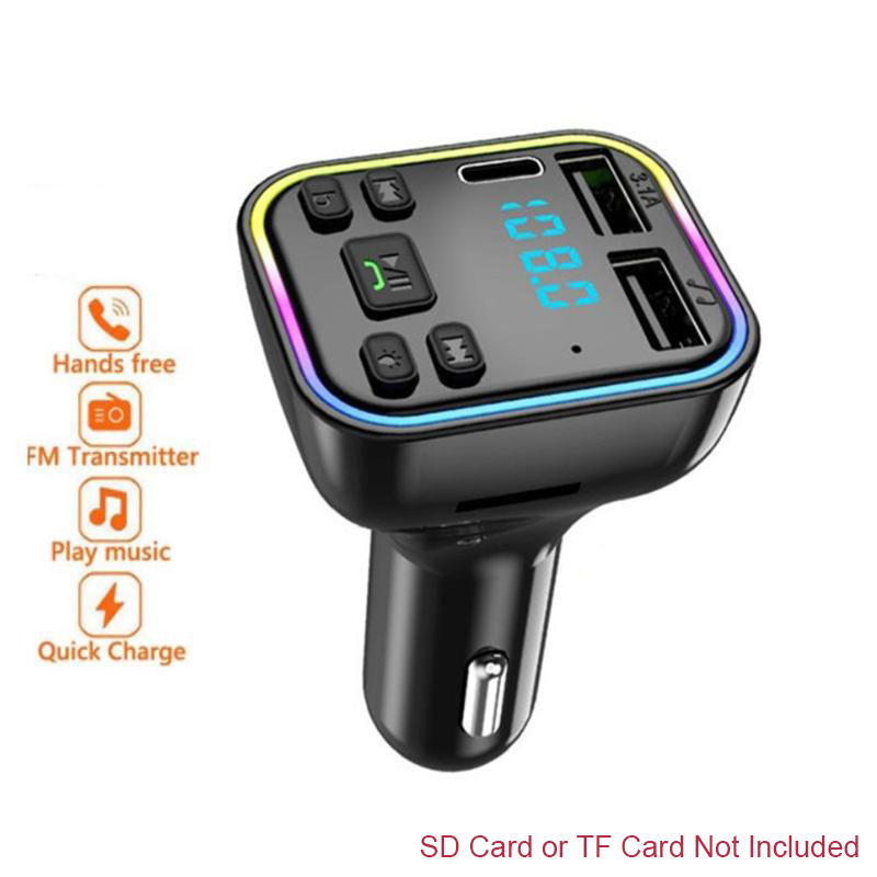 🔥Limited-time offer-Colorful Lights Bluetooth Car MP3 Player