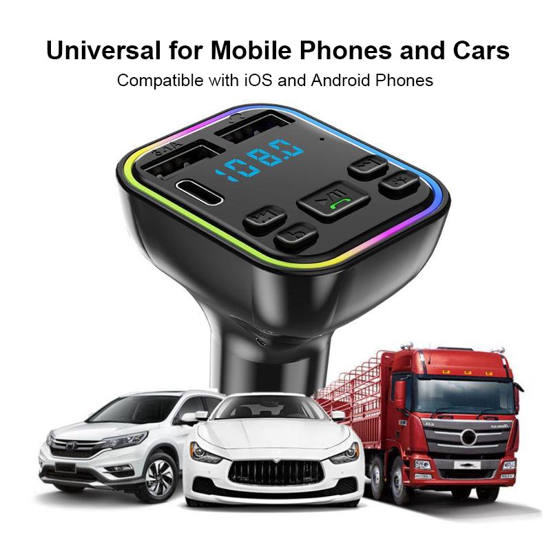 🔥Limited-time offer-Colorful Lights Bluetooth Car MP3 Player