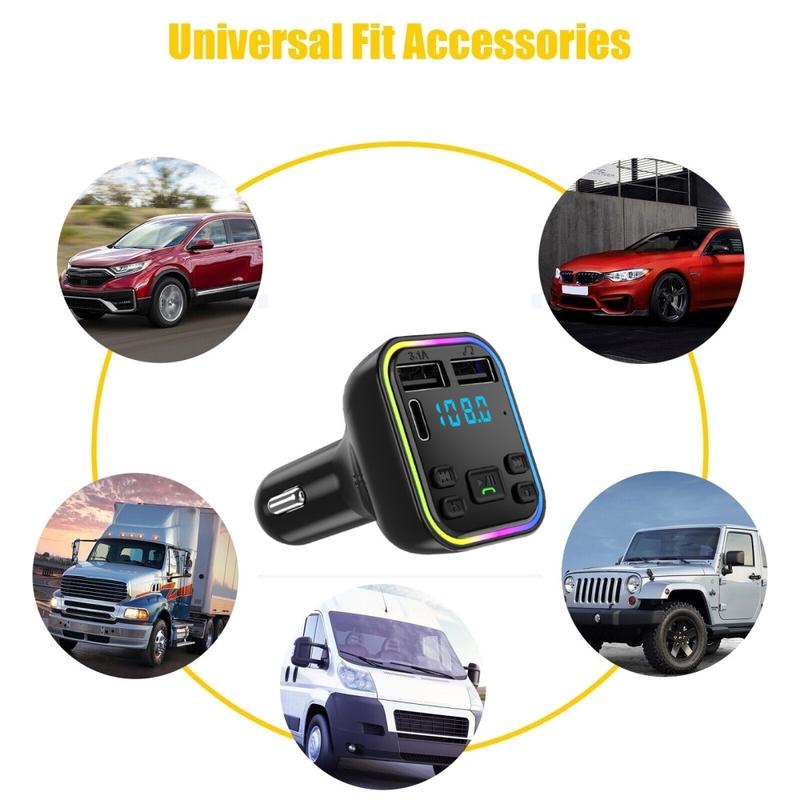 🔥Limited-time offer-Colorful Lights Bluetooth Car MP3 Player