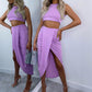 🌸New Arrival 50%OFF💖 Slim Sleeveless Top & Irregular Midi Skirt Set