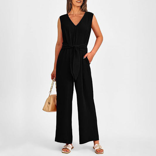 🌸New Arrival 50%OFF💖 Women’s V-Neck Wide-Leg Jumpsuit