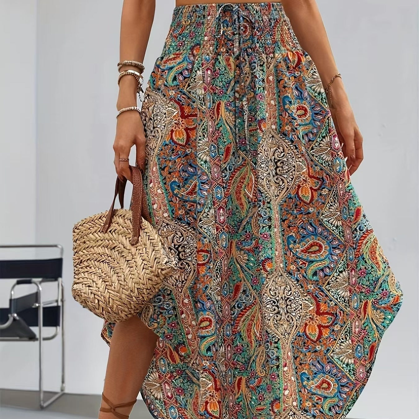 Women's Irregular Print Skirt