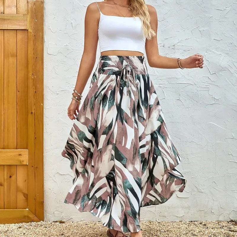 Women's Irregular Print Skirt