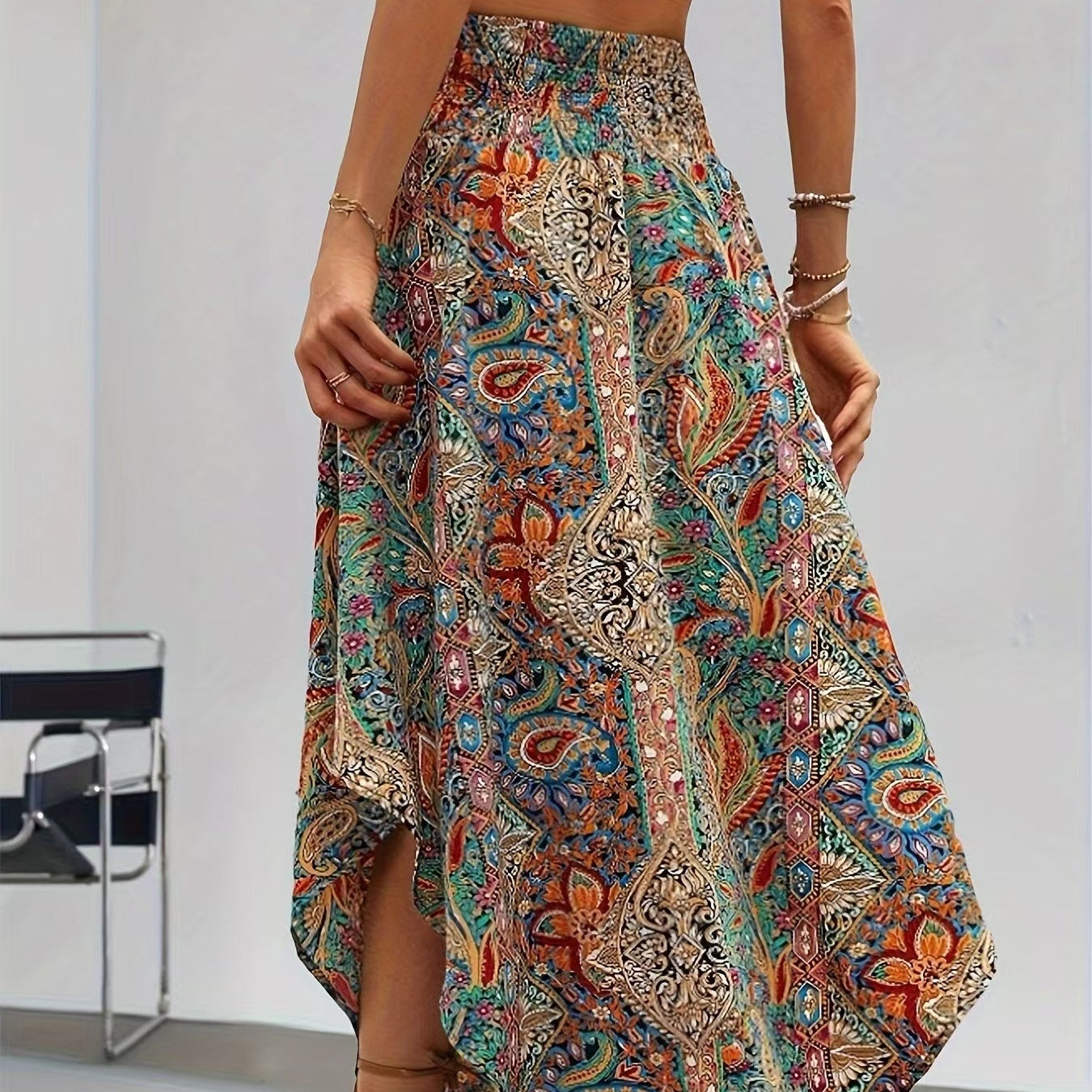 Women's Irregular Print Skirt