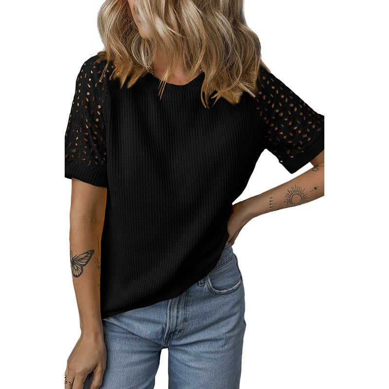 Women's Casual Round Neck Short Sleeve Loose Fit T-Shirt