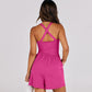 Women's Casual Criss Cross Short Jumpsuit