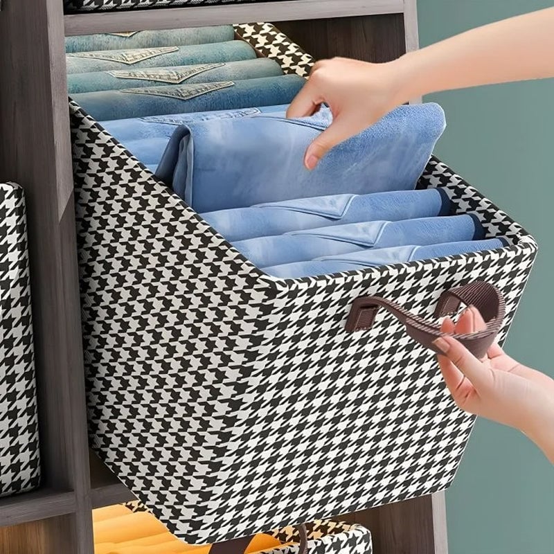 🔥 50% OFF! 👖 Foldable Jeans Organizer for Closet – Save 60% Space & Find Pants in 1 Second! 🏠